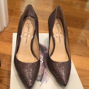 Jessica Simpson glitter pumps